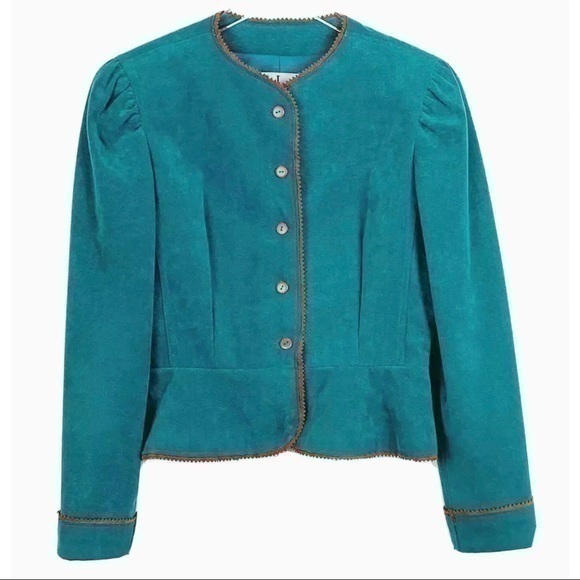 Vintage Joan Leslie By Kasper Faux Suede Jacket - Picture 1 of 3